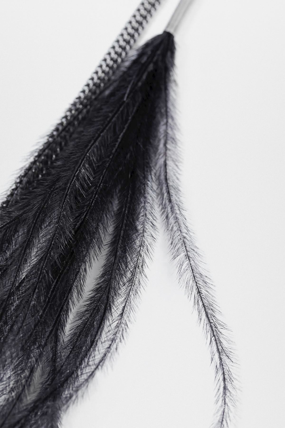 Afsar Beaded Necklace with Feathers