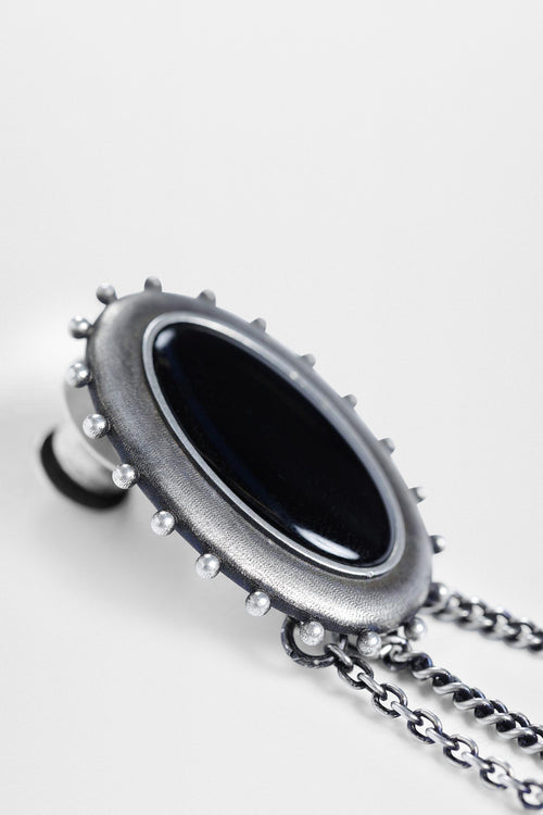 Ekin Cabochon Brooch with Charms