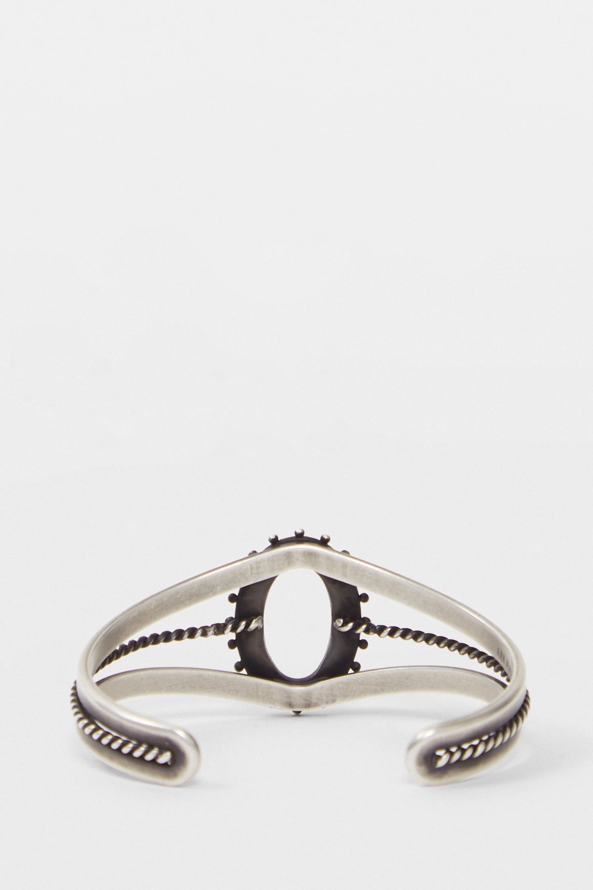 Fern Transparent Cabochon Cuff Bracelet