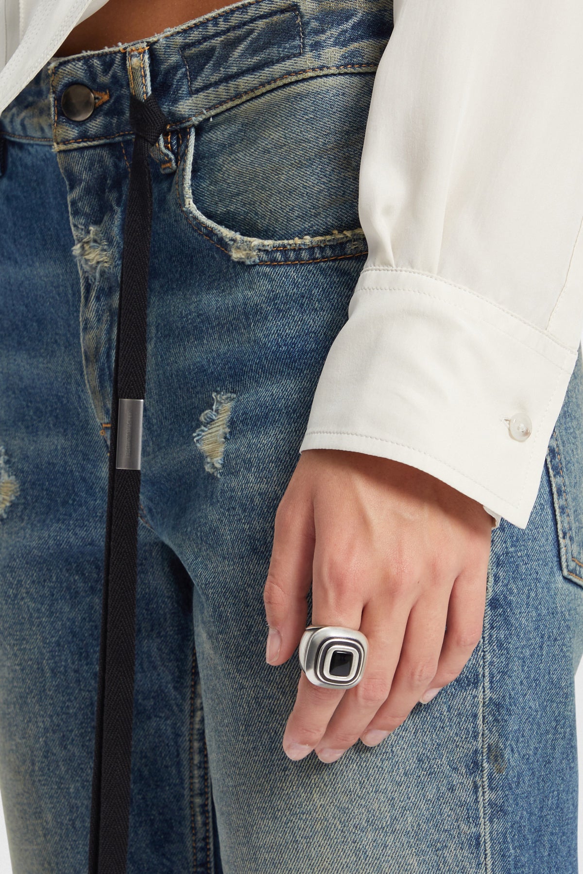 Merr Wide Enameled Ring