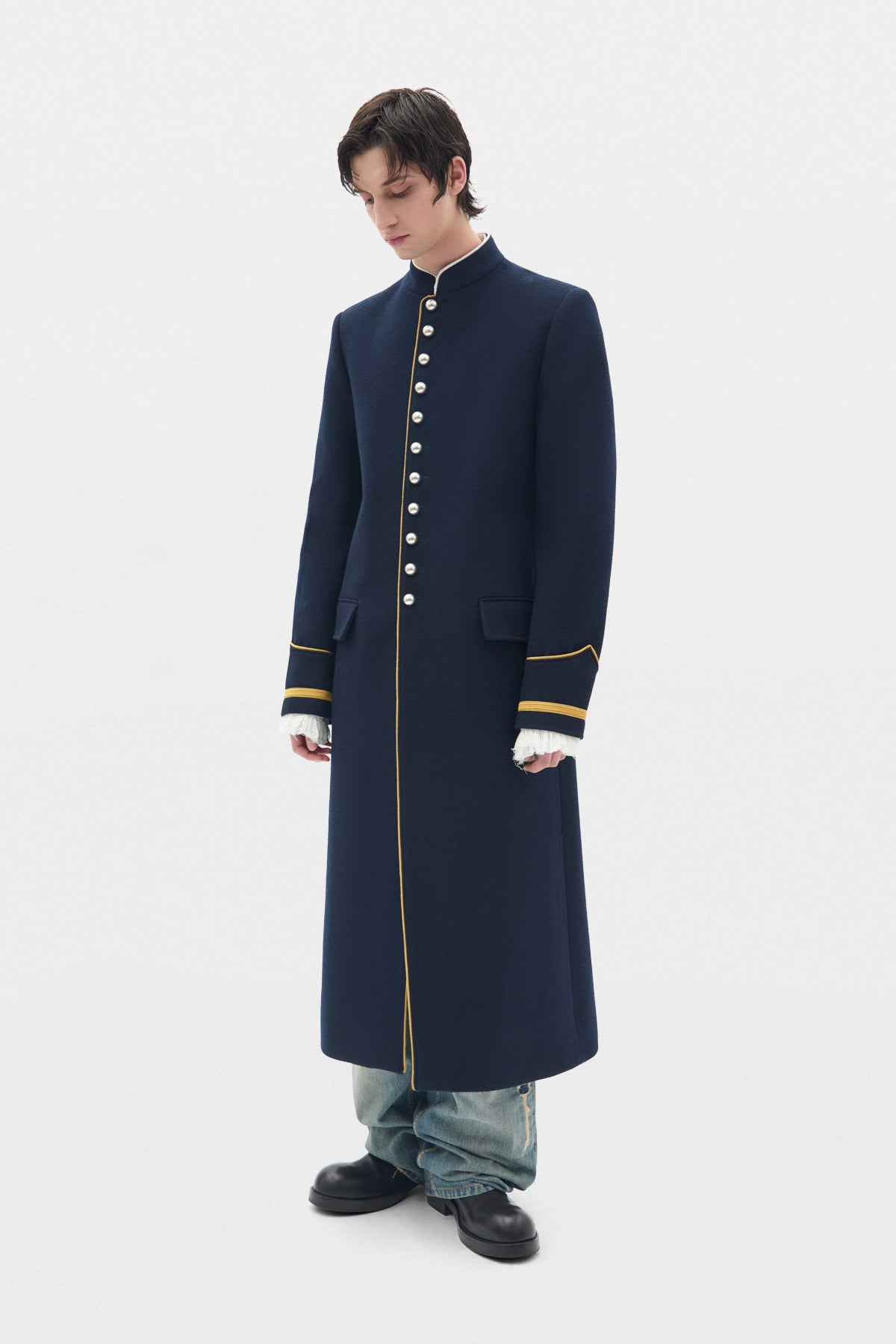 Manteau en laine lavée Arit Fitted Marsina Coat 