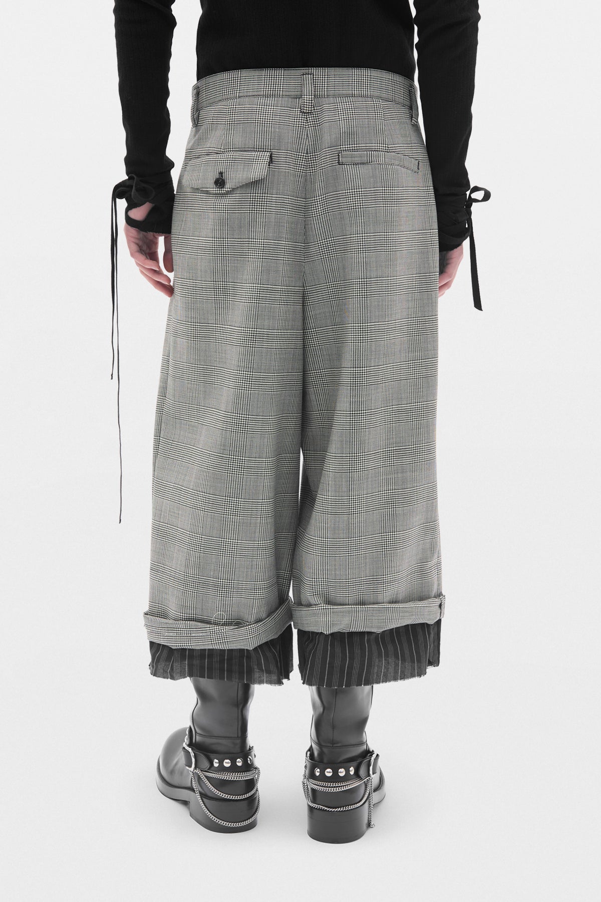 Pantalon large raccourci Harold avec bordure de doublure 