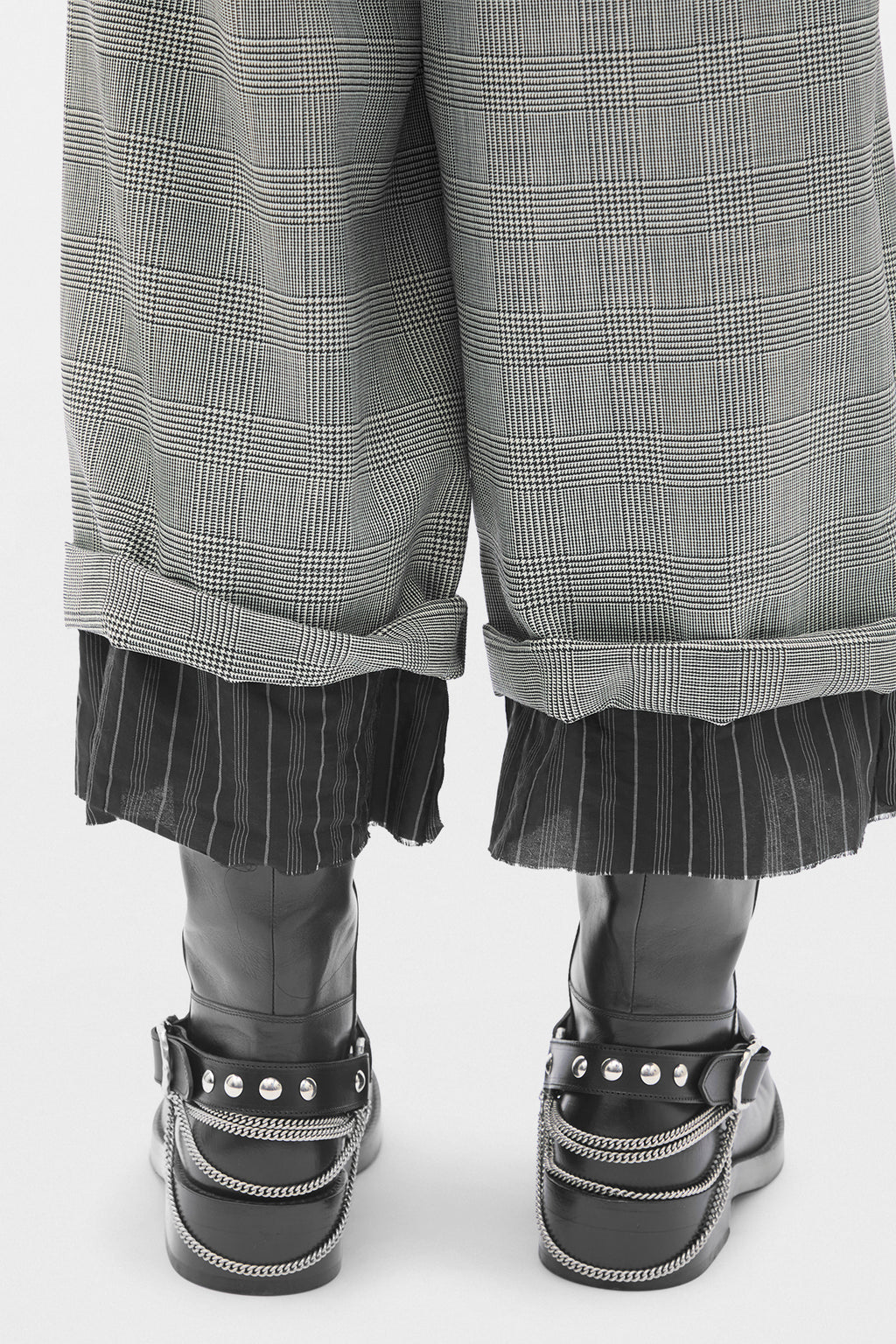Pantalon large raccourci Harold avec bordure de doublure 