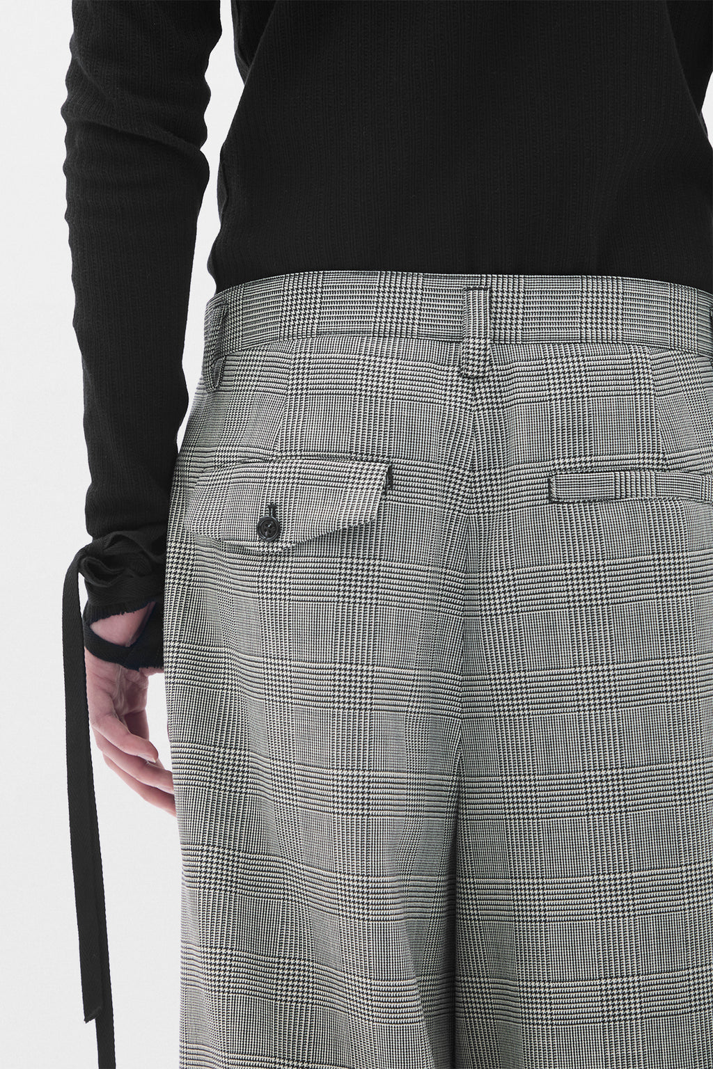 Pantalon large raccourci Harold avec bordure de doublure 