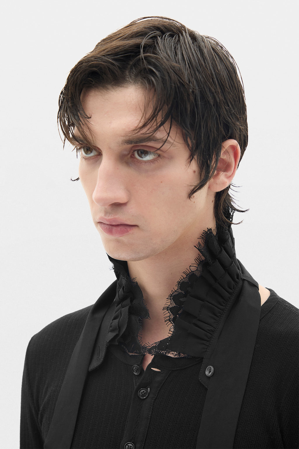 ANN DEMEULEMEESTER MANN SCHWARZE SCHALS 