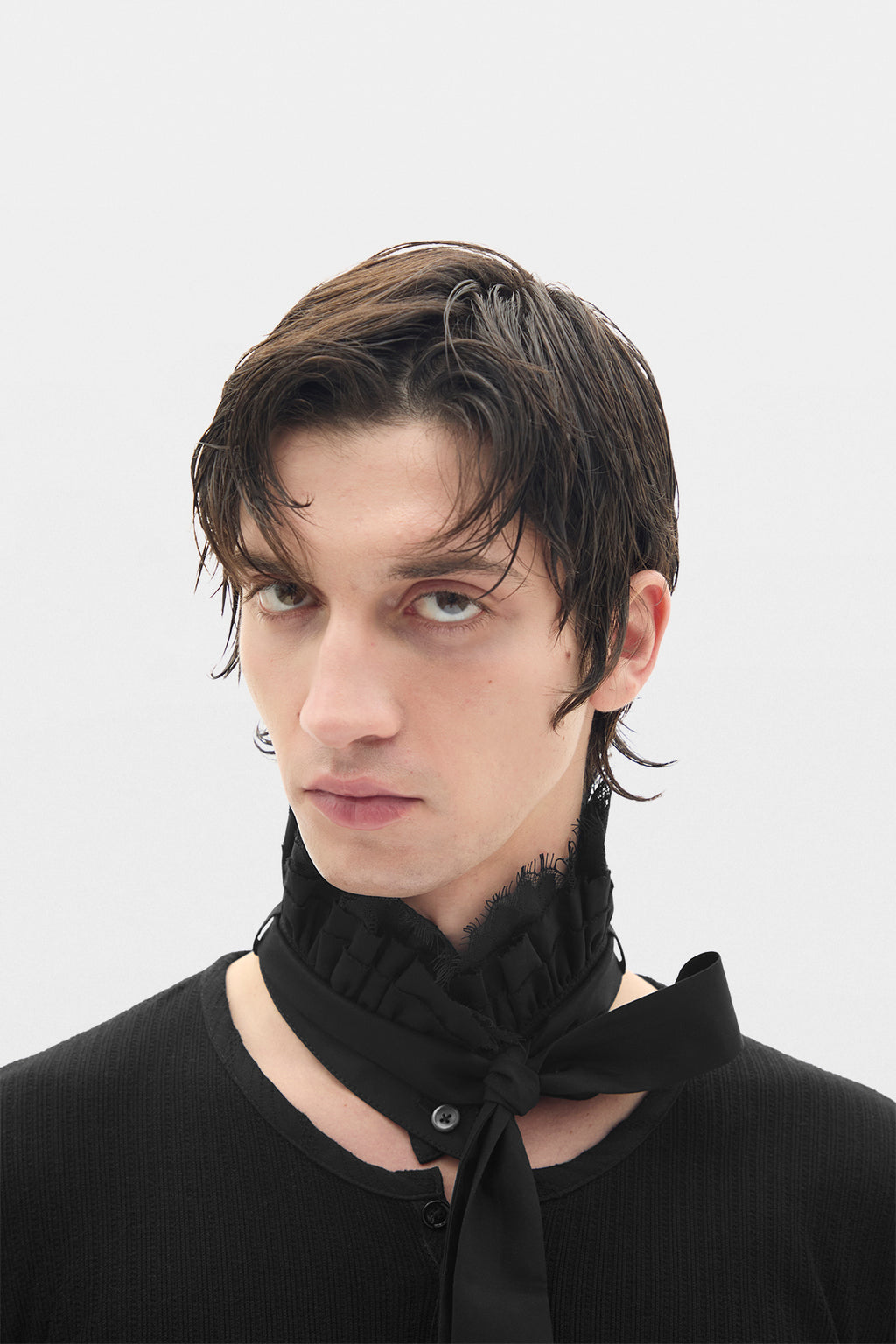 ANN DEMEULEMEESTER MANN SCHWARZE SCHALS 
