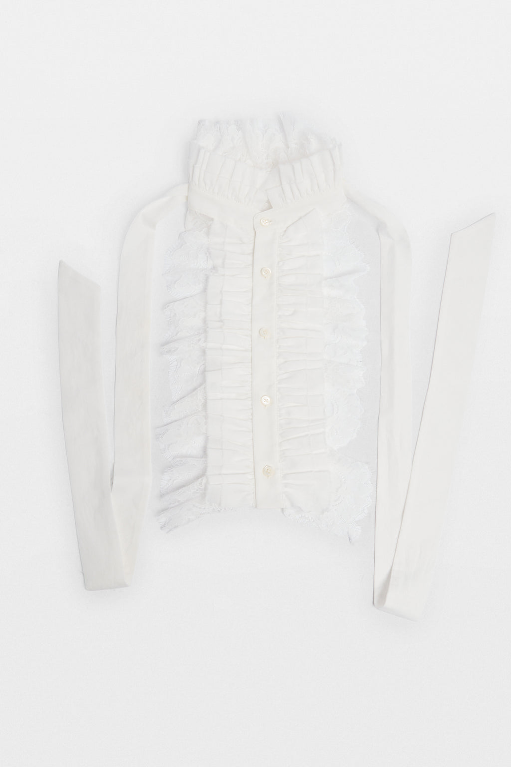 Plastron à volants en dentelle Winston 