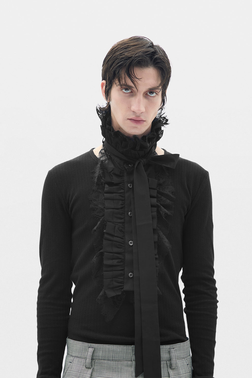 Winston Lace Plastron con Volant 