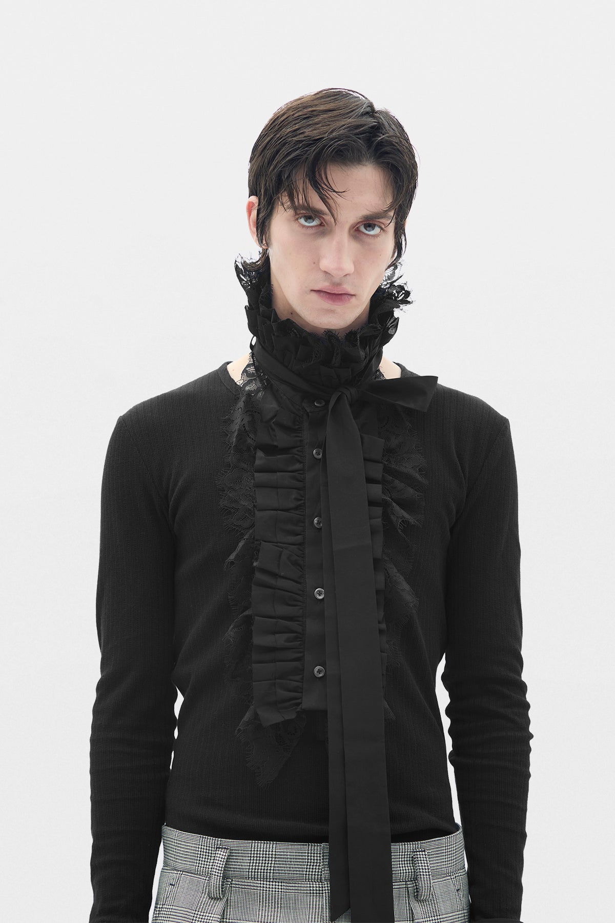 Winston Lace Plastron con Volant 