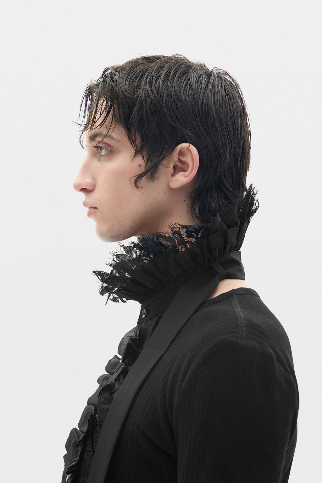 Winston Lace Plastron con Volant 