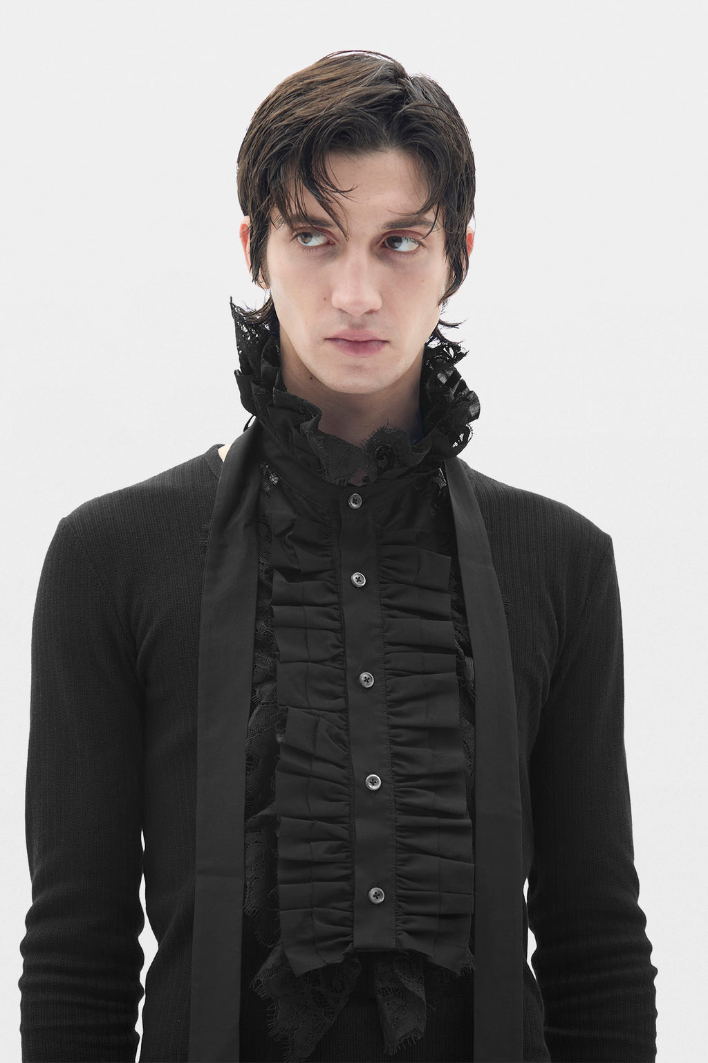 Winston Lace Plastron con Volant 
