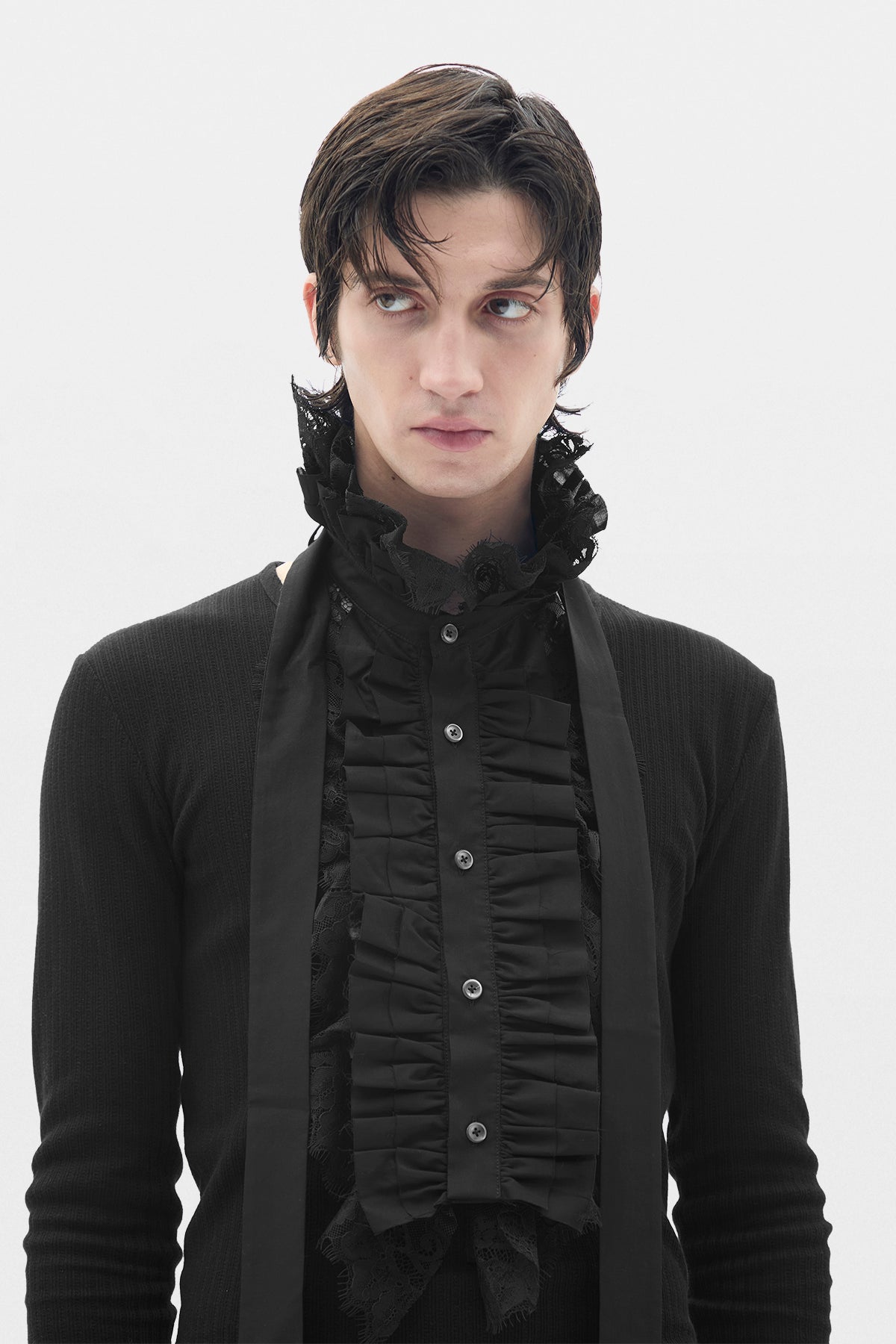 Winston Lace Plastron con Volant 