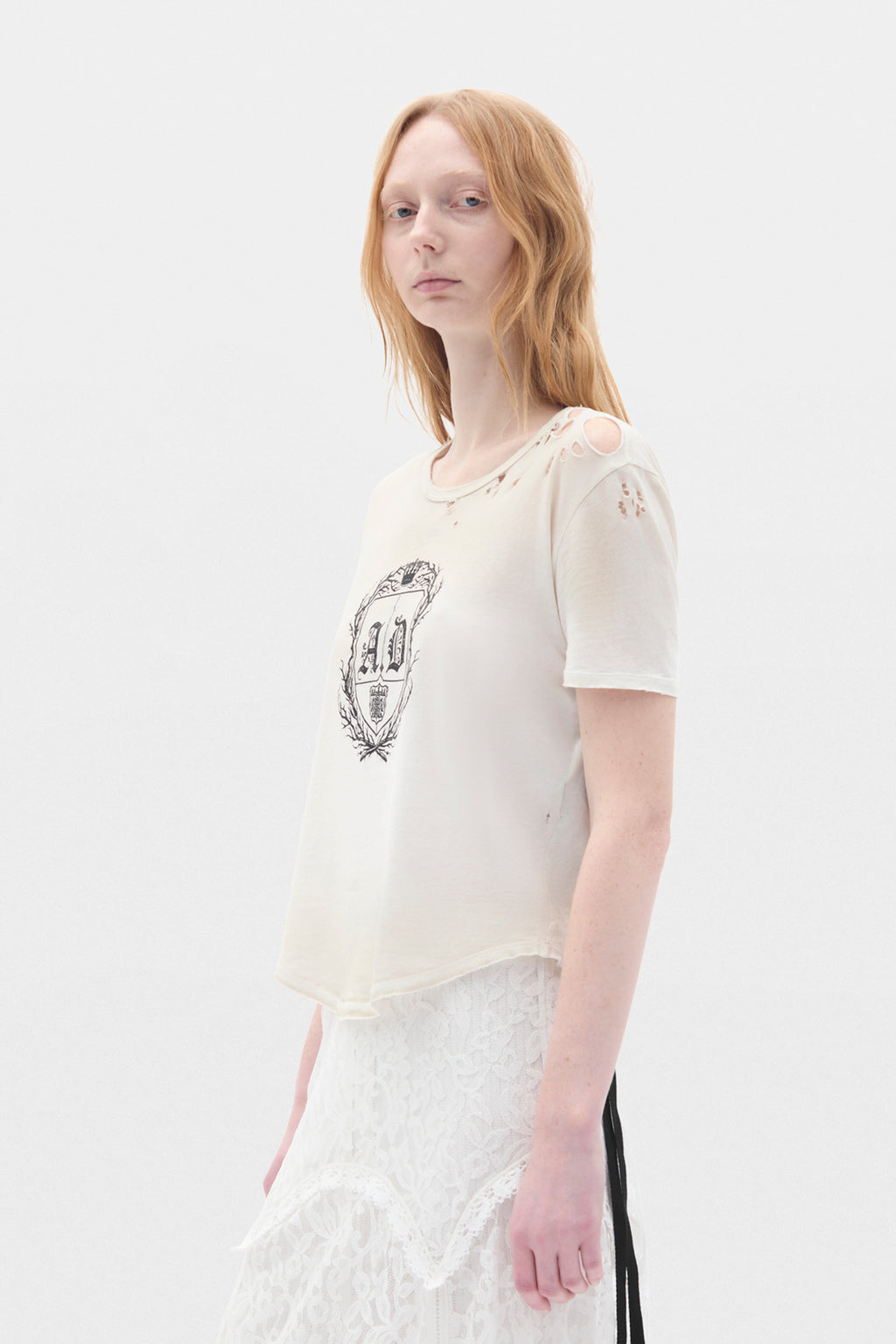 Floor Micro T-shirt With AD Emblem" Print