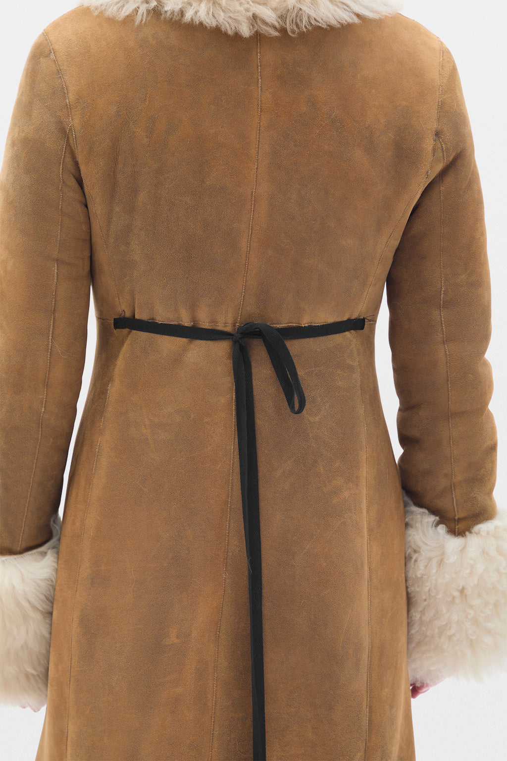 Zille Long Fur Coat with Shawl Collar