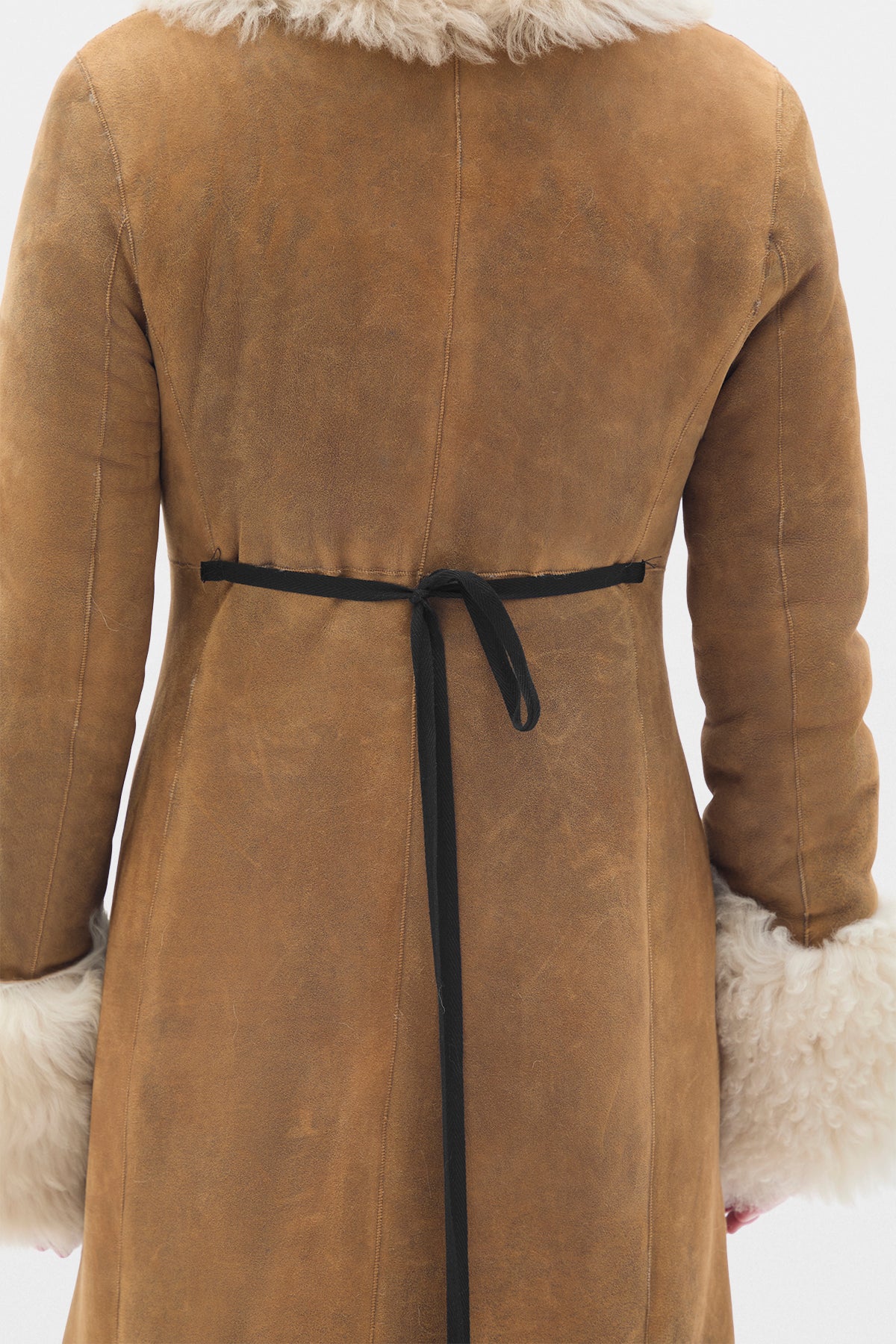 Zille Long Fur Coat with Shawl Collar