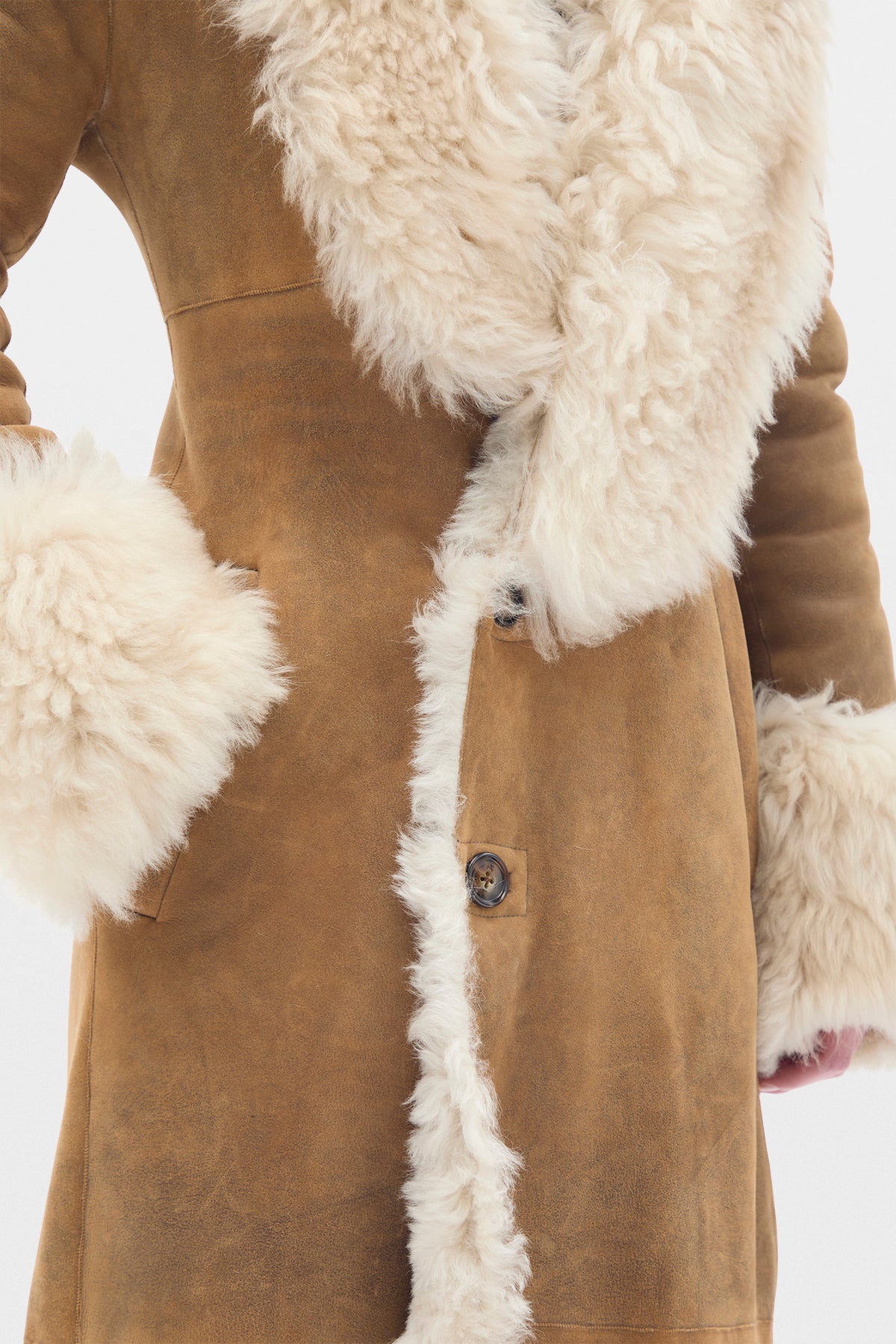 Zille Long Fur Coat with Shawl Collar