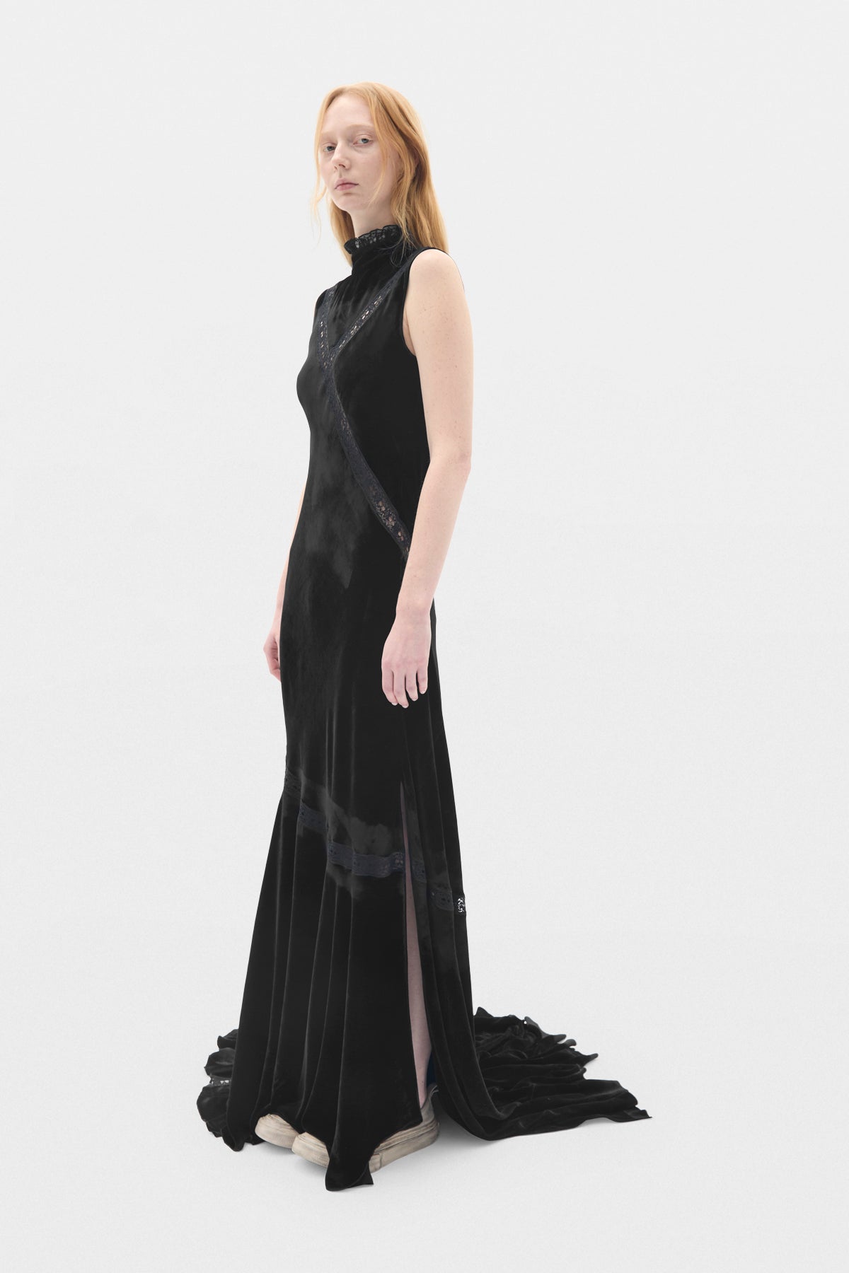 Vestito Agno X-Long in Velluto Fluido 