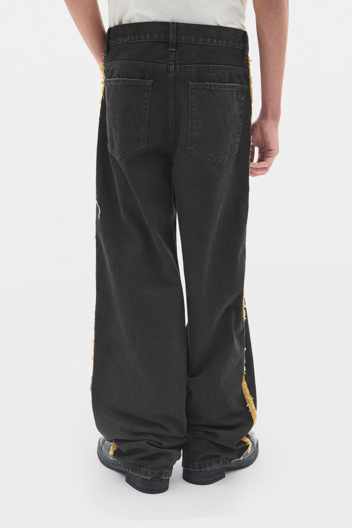 Hanno 5 Taschen gerade geschnittene lockere Hosen mit Seitenstreifen 