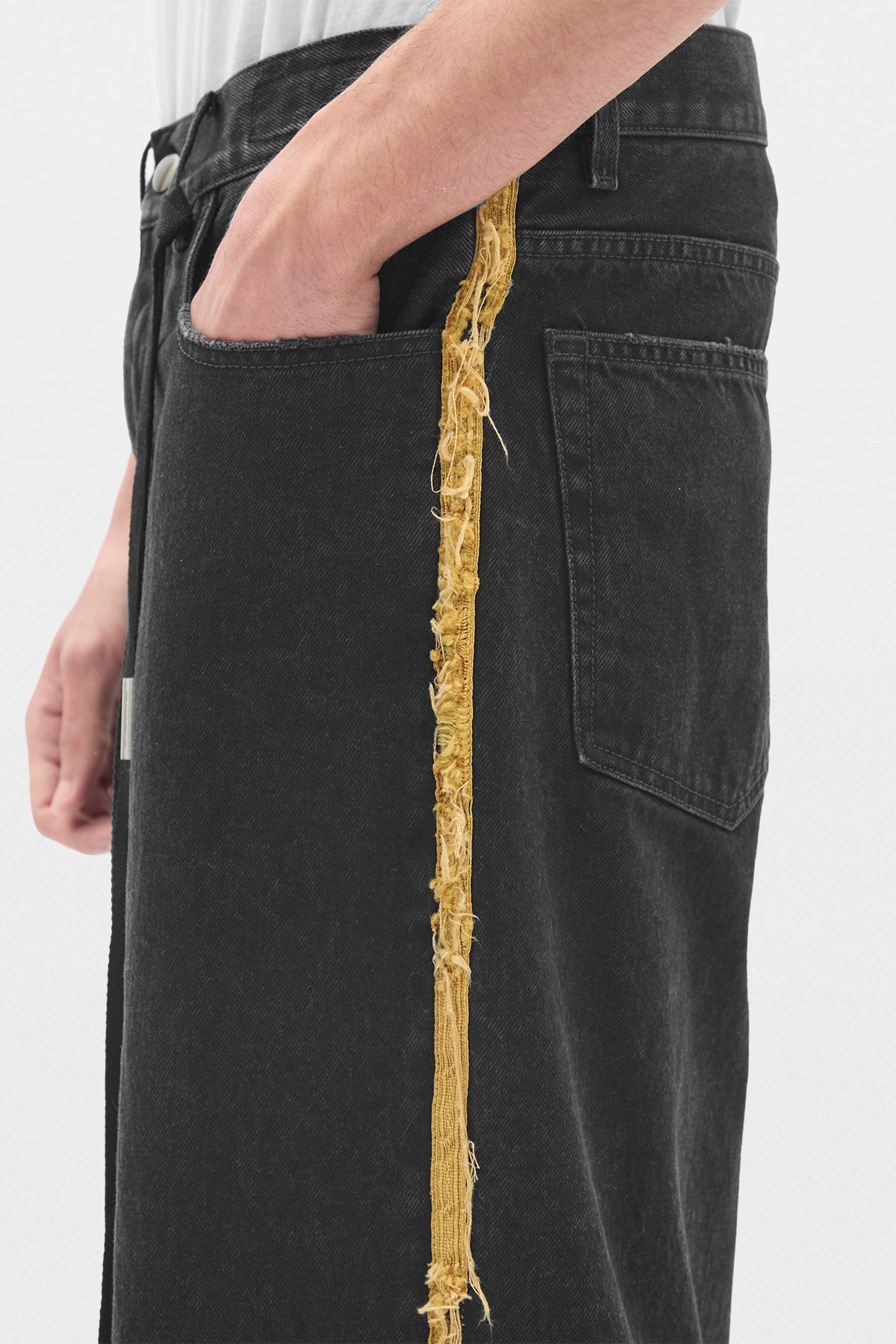 Hanno 5 Taschen gerade geschnittene lockere Hosen mit Seitenstreifen 