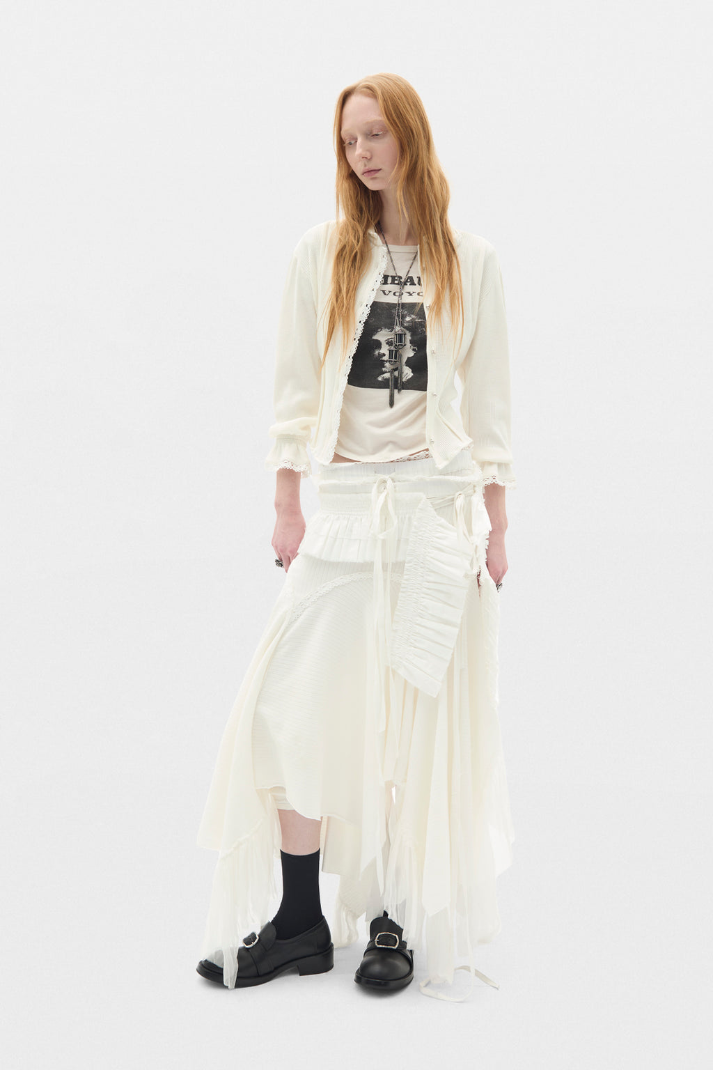 Isaka Cropped Shirt With Lace Details