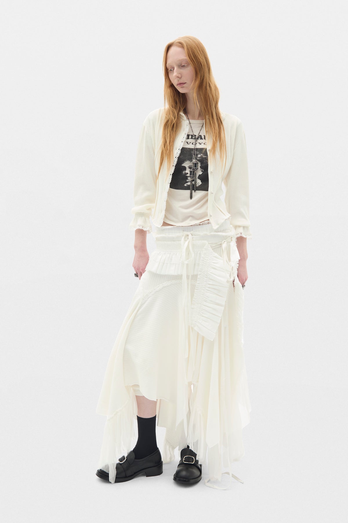 Isaka Cropped Shirt With Lace Details