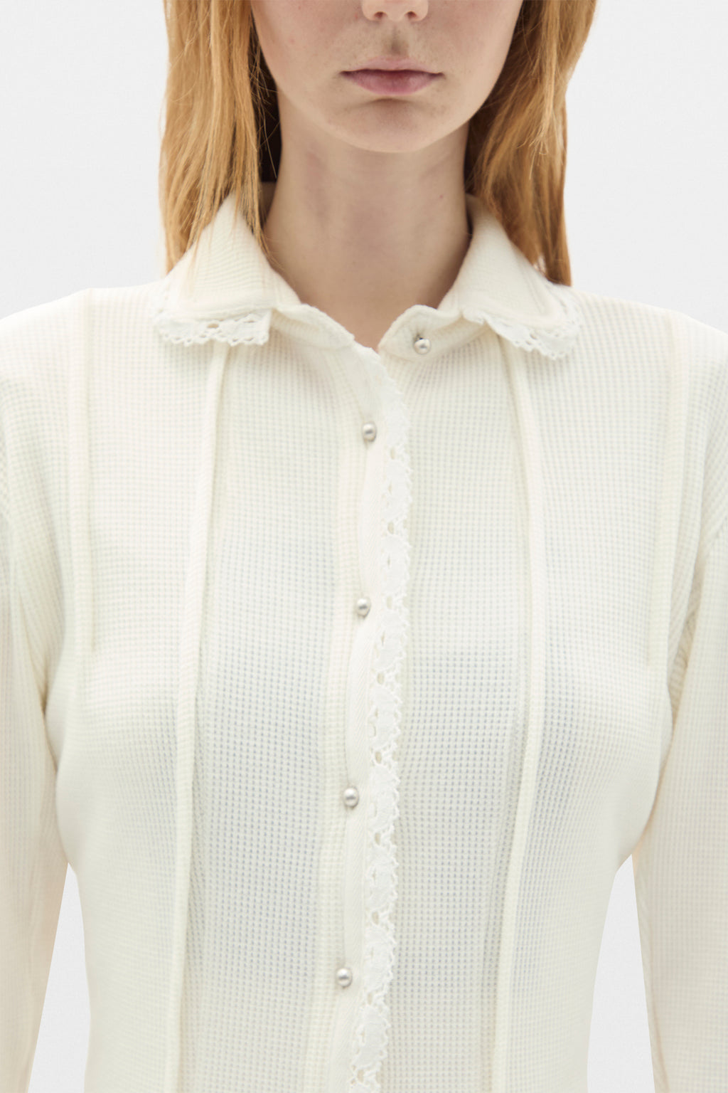 Isaka Cropped Shirt With Lace Details