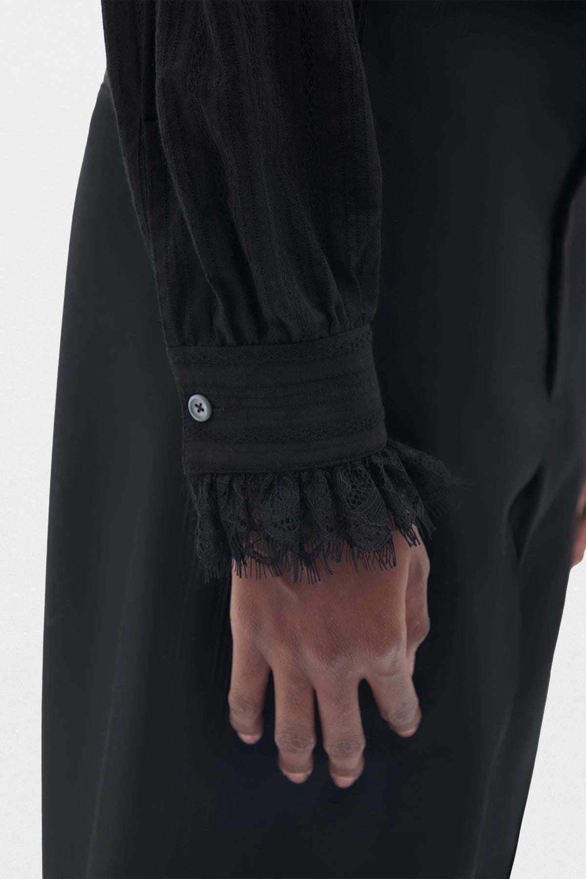 Freda corto Camicia con Volant in Pizzo 