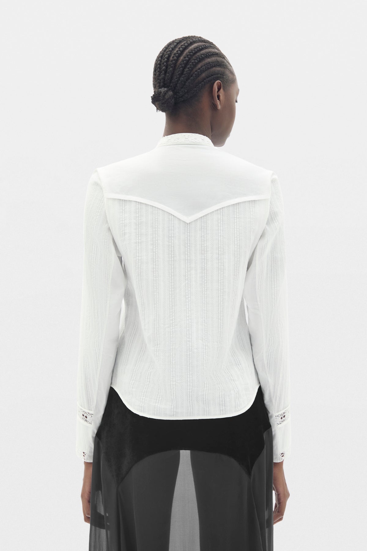 Camicia Slim Fit Storma con Pizzo 