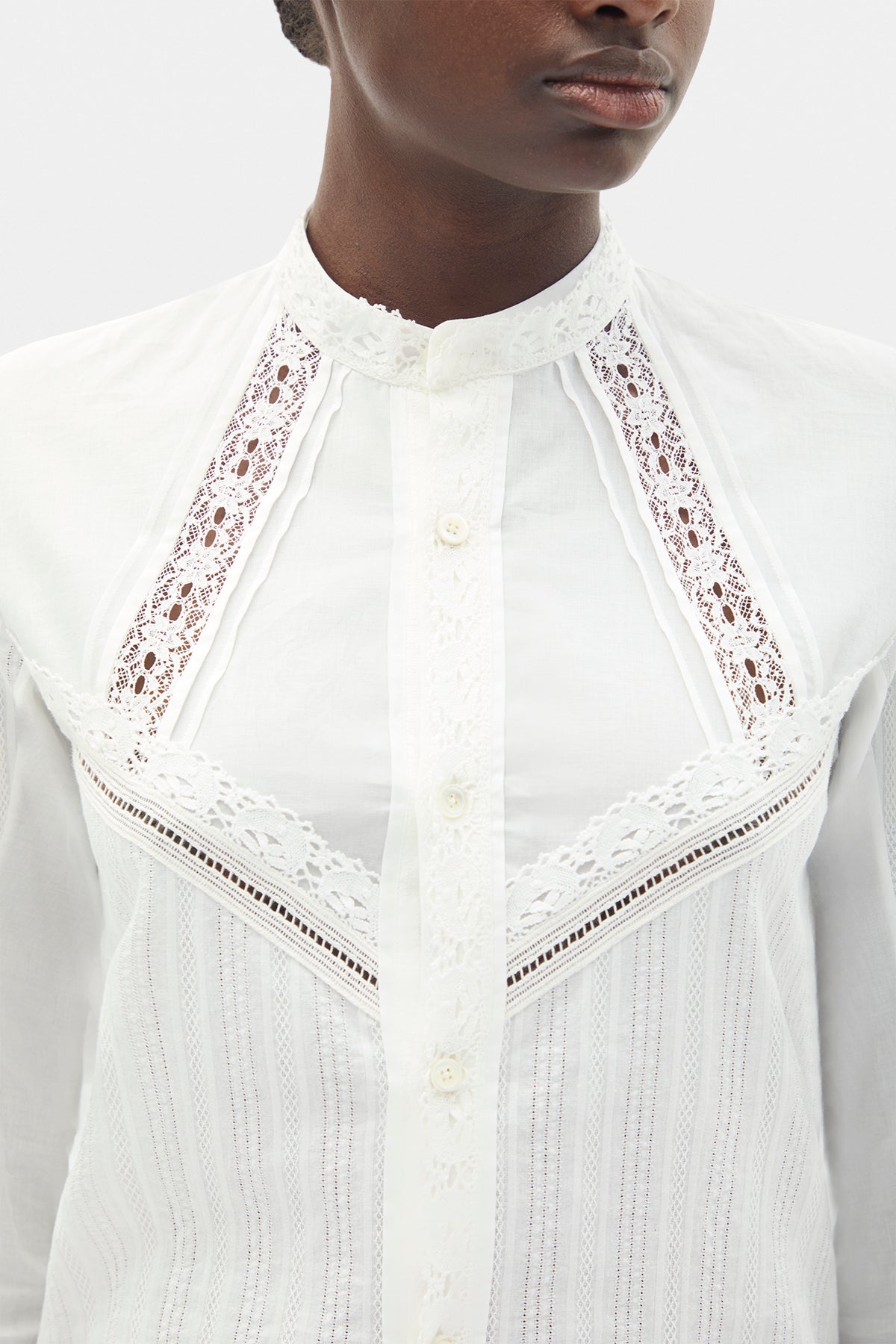 Camicia Slim Fit Storma con Pizzo 