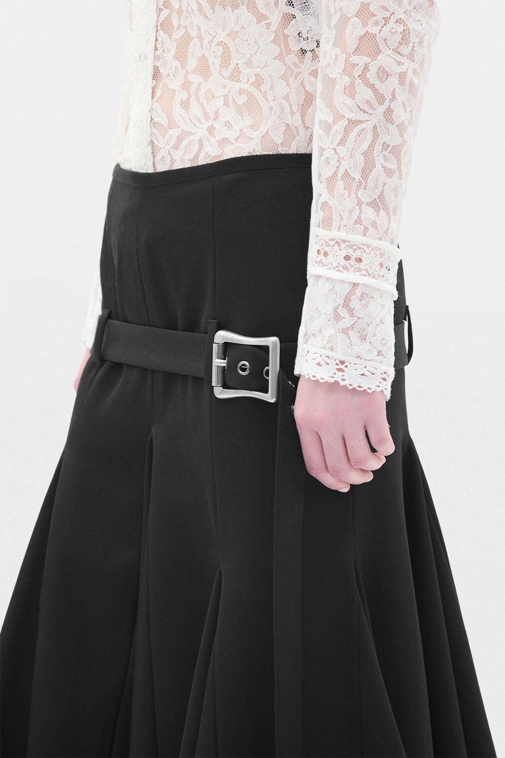 Jupe mouchoir longueur genou Helma avec ceinture 