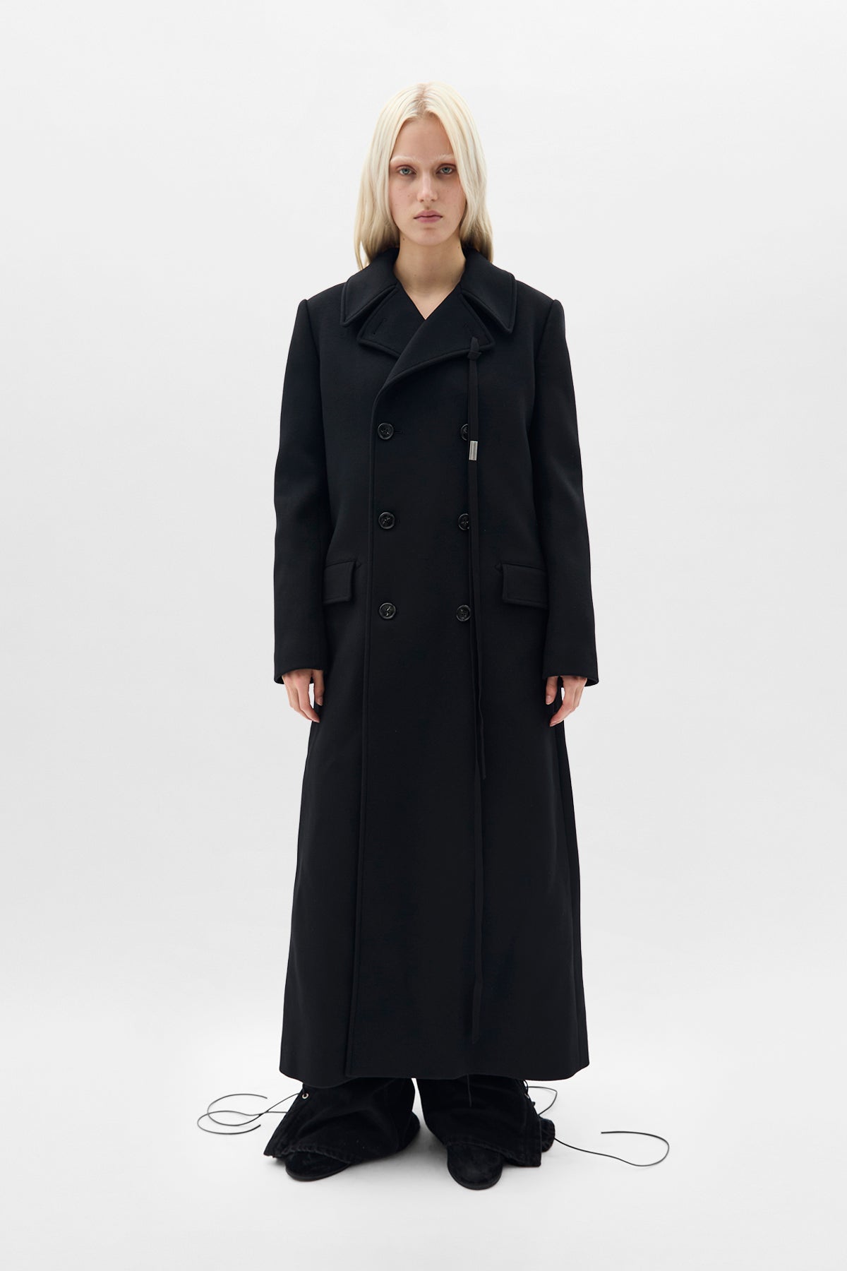 Agniet Long Fitted Double Breasted Coat