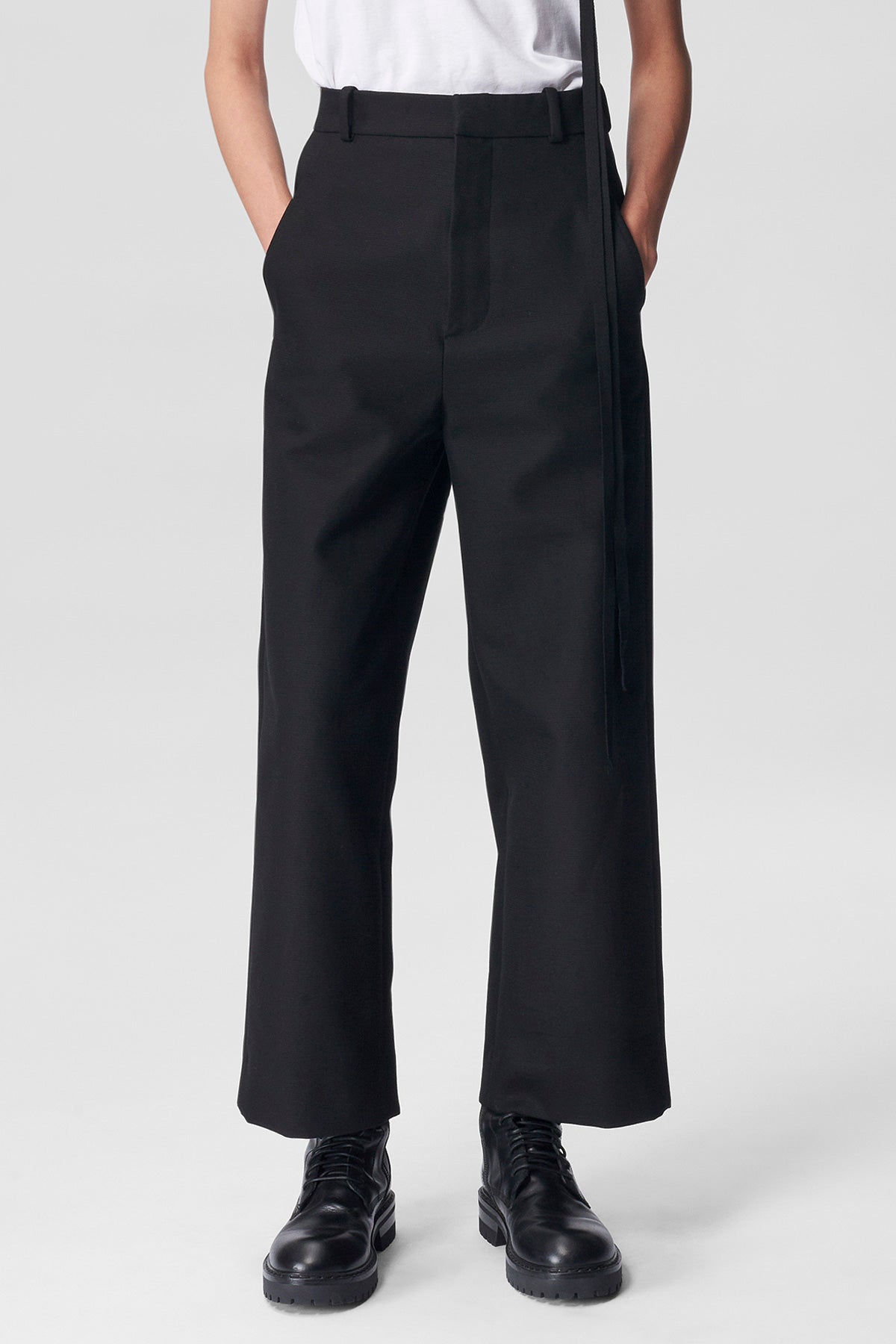 Ann Demeulemeester // Black Wool High Waisted Belted Trouser – VSP  Consignment