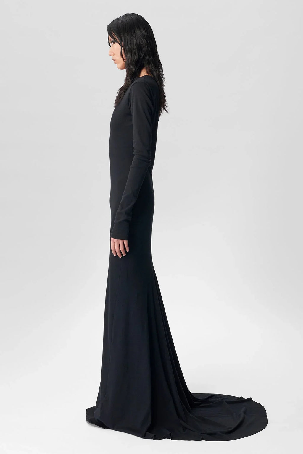 Jesse Long Sleeve X-Long Flared Dress Ann Demeulemeester Jesse Long Sleeve X-Long Flared Dress Ann Demeulemeester