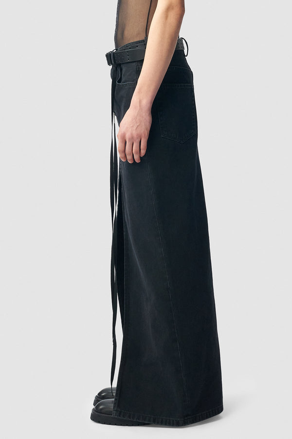 Jelle Long 5-Pockets Skirt With Double Slit